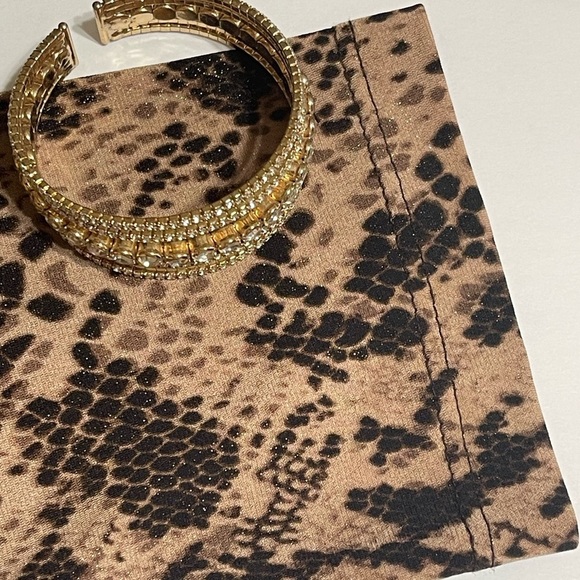 Simonton Says Snakeskin Brown Metalic Tunic Top SZ XL - Picture 9 of 11